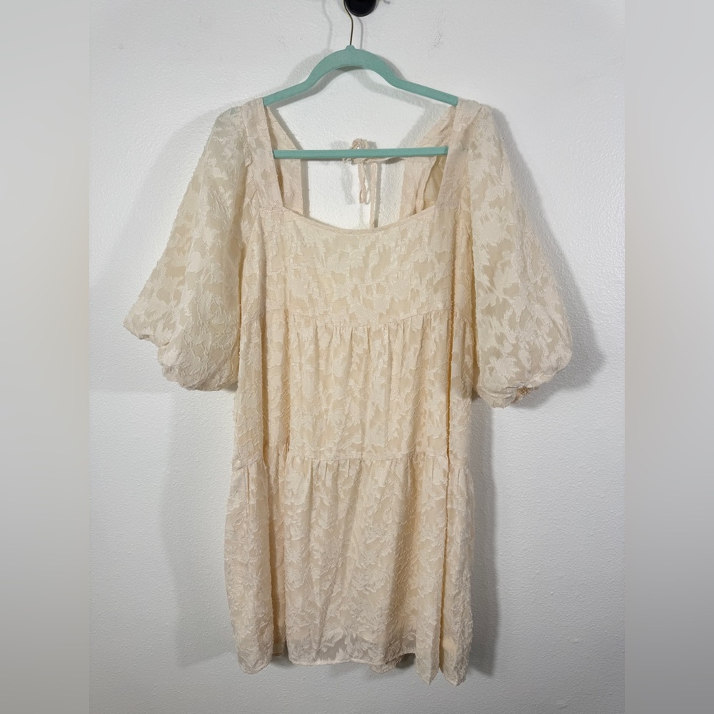 Lush Cream Textured Dress